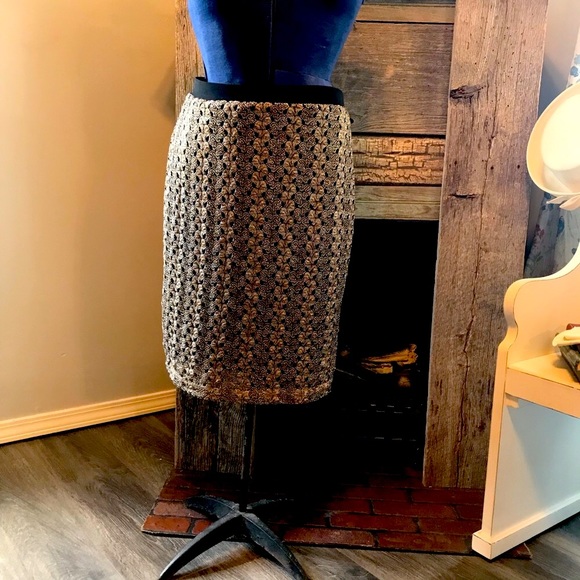 Silver & Black Skirt by Sunny Leigh - Picture 2 of 5